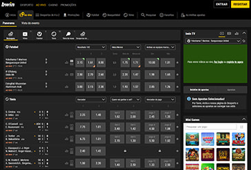 A plataforma de apostas ao vivo da bwin