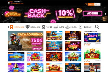 Página Inicial do Casino Nossa Aposta